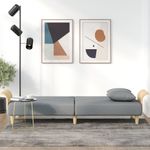 Casa si Gradina - Mobilier - Canapele si coltare - Canapele - Canapea extensibila cu cotiere, gri deschis, textil - Infinity.ro