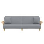 Casa si Gradina - Mobilier - Canapele si coltare - Canapele - Canapea extensibila cu cotiere, gri deschis, textil - Infinity.ro