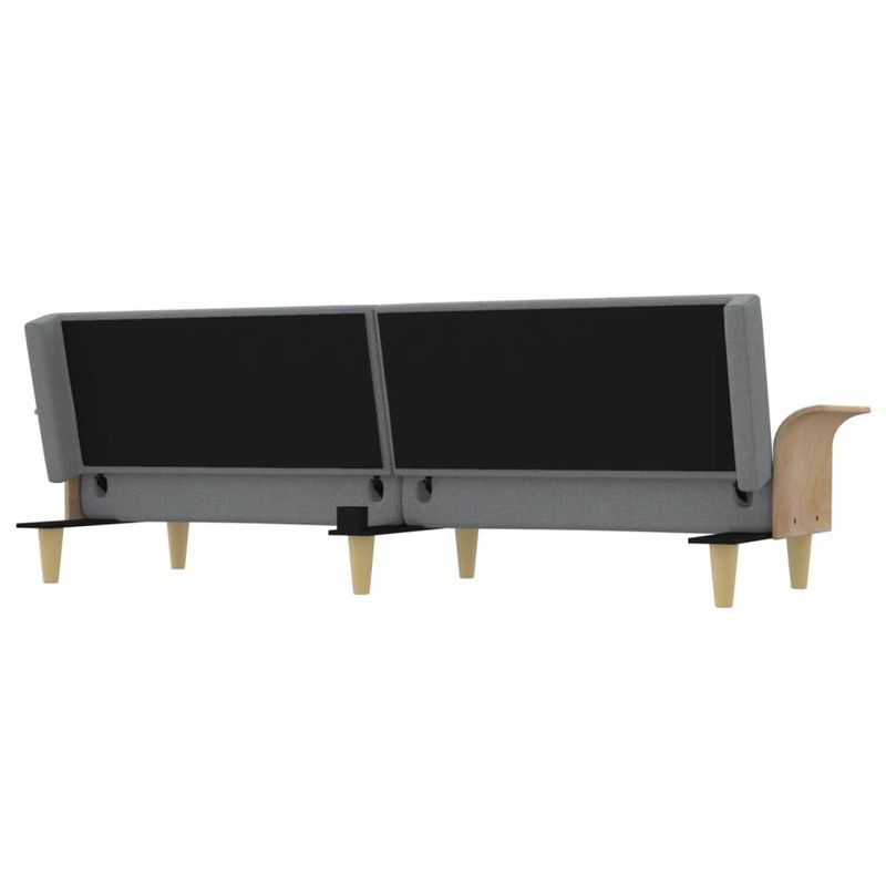 Casa si Gradina - Mobilier - Canapele si coltare - Canapele - Canapea extensibila cu cotiere, gri deschis, textil - Infinity.ro