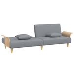 Casa si Gradina - Mobilier - Canapele si coltare - Canapele - Canapea extensibila cu cotiere, gri deschis, textil - Infinity.ro