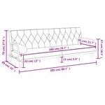 Casa si Gradina - Mobilier - Canapele si coltare - Canapele - Canapea extensibila cu cotiere, gri deschis, textil - Infinity.ro