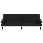 Casa si Gradina - Mobilier - Canapele si coltare - Canapele - Canapea extensibila cu cotiere, negru, textil - Infinity.ro