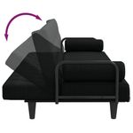 Casa si Gradina - Mobilier - Canapele si coltare - Canapele - Canapea extensibila cu cotiere, negru, textil - Infinity.ro