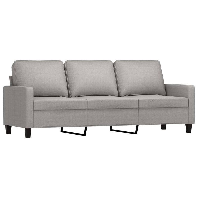 Casa si Gradina - Mobilier - Seturi de mobilier - Seturi living - Set de canapele cu perne, 2 piese, gri deschis, textil - Infinity.ro