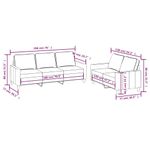 Casa si Gradina - Mobilier - Seturi de mobilier - Seturi living - Set de canapele cu perne, 2 piese, gri deschis, textil - Infinity.ro