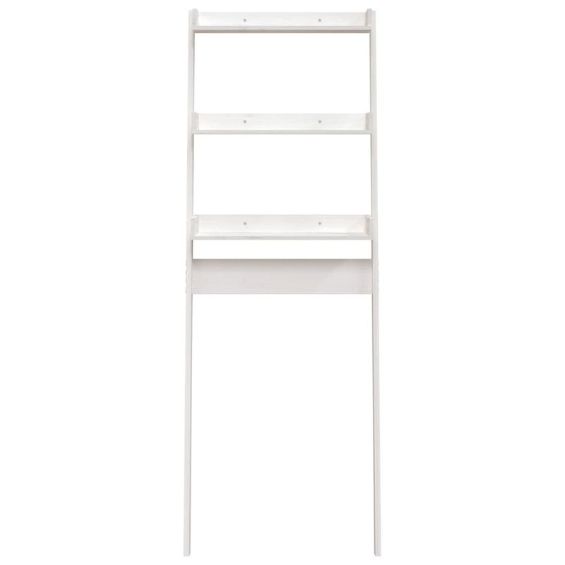 Casa si Gradina - Sanitare - Suporturi si accesorii baie - Suporturi baie - Raft de toaleta, alb, 63,5x32x179 cm, lemn masiv de pin - Infinity.ro