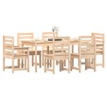 Casa si Gradina - Gradina si terasa - Mobilier exterior - Seturi mobila gradina - Set cu masa de gradina, 7 piese, lemn masiv de pin - Infinity.ro