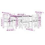Casa si Gradina - Gradina si terasa - Mobilier exterior - Seturi mobila gradina - Set cu masa de gradina, 7 piese, lemn masiv de pin - Infinity.ro
