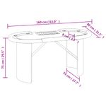 Casa si Gradina - Mobilier - Mese si birouri - Mese living - Masa de poker 10 jucatori, tava jetoane, albastru, 160x80x75 cm - Infinity.ro