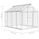 Petshop - Accesorii petshop - Culcusuri si custi - Custi interior si exterior - Cotet pasari pentru exterior, aluminiu, 178 x 242 x 192 cm - Infinity.ro