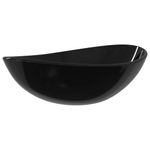 Casa si Gradina - Sanitare - Lavoar baie si accesorii - Lavoare si piedestale - Chiuveta din sticla securizata, negru, 54,5x35x15,5 cm - Infinity.ro