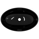 Casa si Gradina - Sanitare - Lavoar baie si accesorii - Lavoare si piedestale - Chiuveta din sticla securizata, negru, 54,5x35x15,5 cm - Infinity.ro