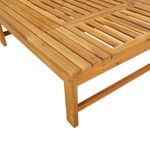 Casa si Gradina - Gradina si terasa - Mobilier exterior - Scaune si sezlonguri gradina - Sezlong cu saltea si perna gri inchis, lemn masiv de acacia - Infinity.ro