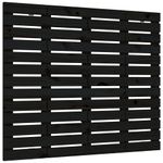 Casa si Gradina - Mobilier - Paturi si accesorii - Accesorii paturi - Tablie de pat pentru perete, negru 141x3x91,5 cm lemn masiv pin - Infinity.ro