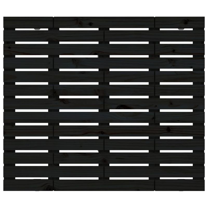 Casa si Gradina - Mobilier - Paturi si accesorii - Accesorii paturi - Tablie de pat pentru perete, negru 141x3x91,5 cm lemn masiv pin - Infinity.ro