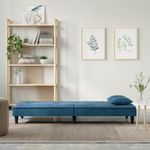 Casa si Gradina - Mobilier - Canapele si coltare - Canapele - Canapea extensibila, albastru, catifea - Infinity.ro