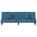 Casa si Gradina - Mobilier - Canapele si coltare - Canapele - Canapea extensibila, albastru, catifea - Infinity.ro