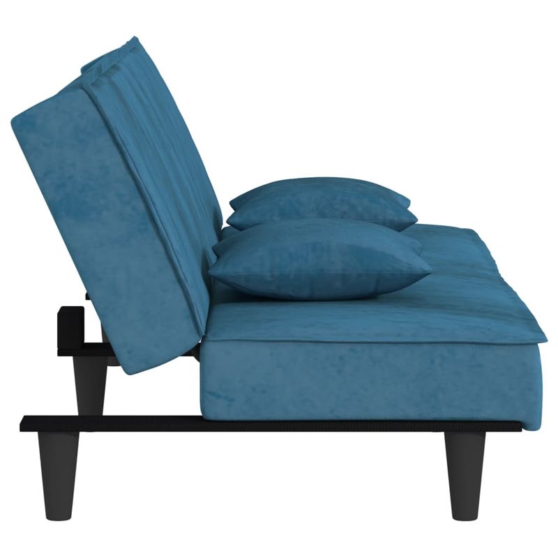 Casa si Gradina - Mobilier - Canapele si coltare - Canapele - Canapea extensibila, albastru, catifea - Infinity.ro