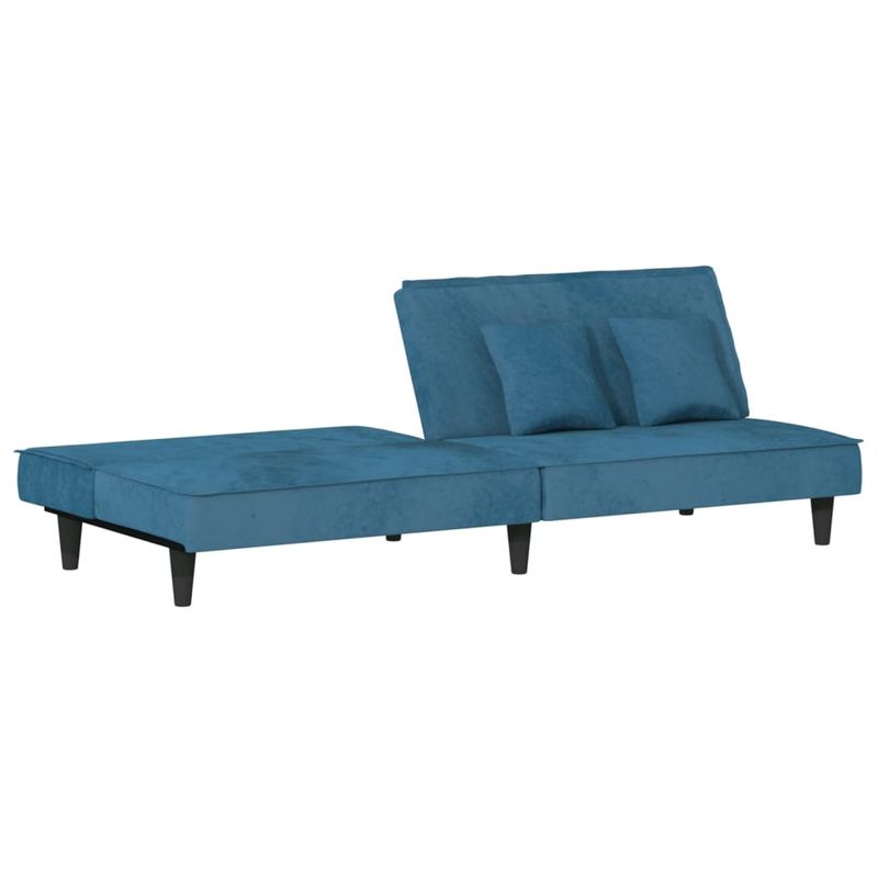 Casa si Gradina - Mobilier - Canapele si coltare - Canapele - Canapea extensibila, albastru, catifea - Infinity.ro
