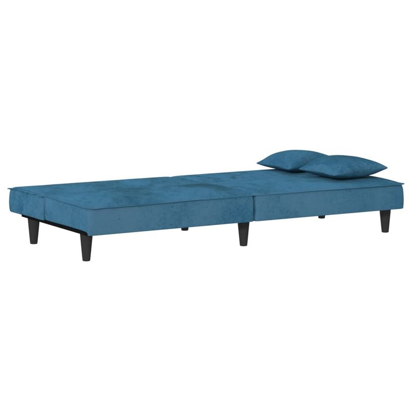 Casa si Gradina - Mobilier - Canapele si coltare - Canapele - Canapea extensibila, albastru, catifea - Infinity.ro