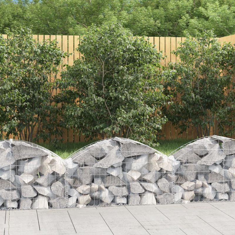 Casa si Gradina - Gradina si terasa - Garduri, panouri si accesorii - Cos gabion arcuit, 100x30x40/60 cm, fier galvanizat - Infinity.ro