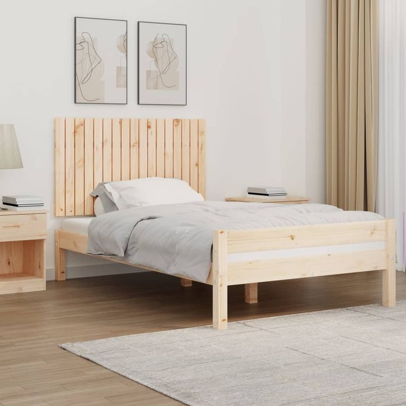 Casa si Gradina - Mobilier - Paturi si accesorii - Accesorii paturi - Tablie de pat pentru perete, 108x3x60 cm, lemn masiv de pin - Infinity.ro