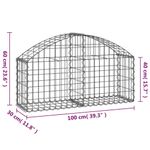 Casa si Gradina - Gradina si terasa - Garduri, panouri si accesorii - Cos gabion arcuit, 100x30x40/60 cm, fier galvanizat - Infinity.ro