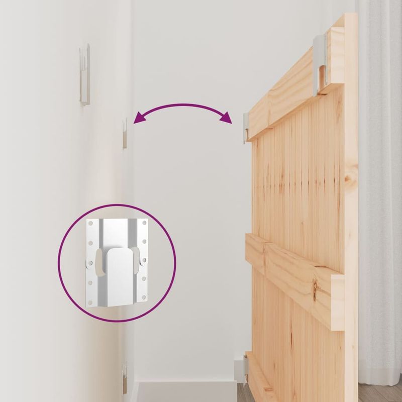 Casa si Gradina - Mobilier - Paturi si accesorii - Accesorii paturi - Tablie de pat pentru perete, 108x3x60 cm, lemn masiv de pin - Infinity.ro