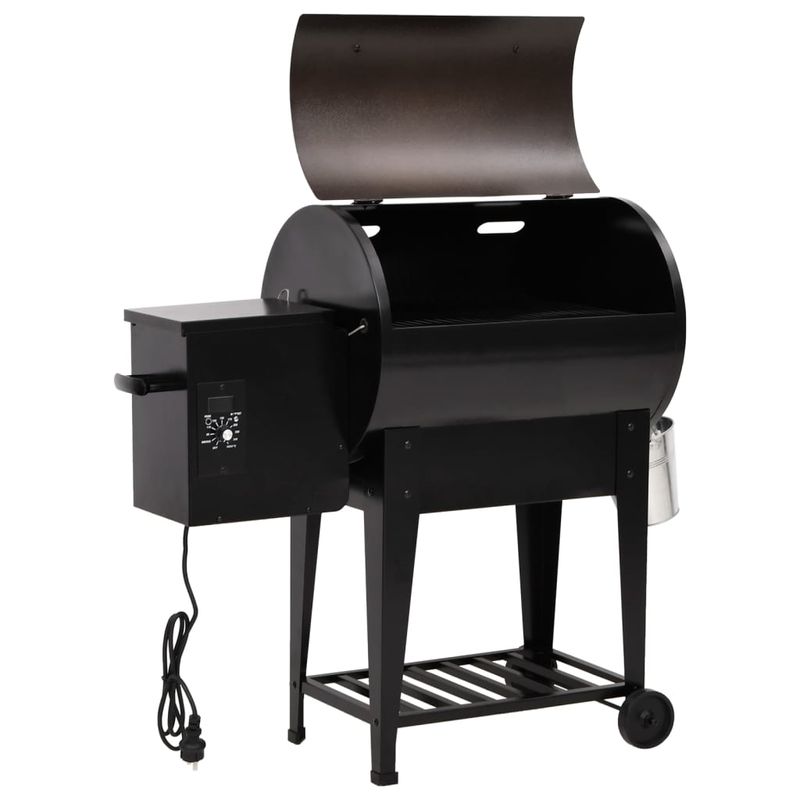 Casa si Gradina - Gradina si terasa - Gratare si accesorii - Gratare de gradina - Gratar cu peleti cu raft inferior, negru, 94 cm, fier - Infinity.ro