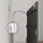 Casa si Gradina - Mobilier - Paturi si accesorii - Accesorii paturi - Tablie de pat pentru perete, gri, 108x3x60 cm, lemn masiv pin - Infinity.ro