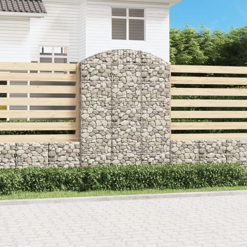 Casa si Gradina - Gradina si terasa - Garduri, panouri si accesorii - Cos gabion arcuit, 150x30x200/220 cm, fier galvanizat - Infinity.ro