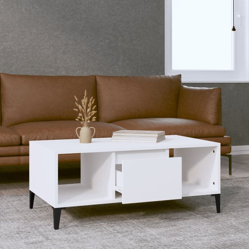Casa si Gradina - Mobilier - Mese si birouri - Masute de cafea - Masuta de cafea, alb, 90x50x36,5 cm, lemn prelucrat - Infinity.ro