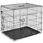 Petshop - Accesorii petshop - Culcusuri si custi - Genti si articole transport - Pet Cusca transport caini, negru, 92,5x57,5x64 cm, metal, 15003 - Infinity.ro