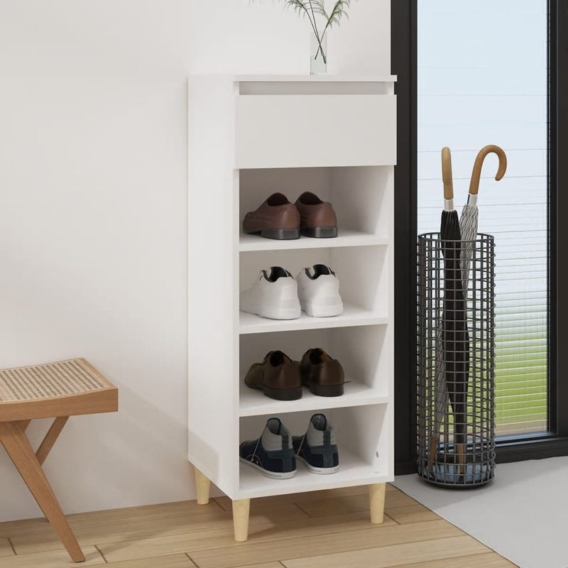 Casa si Gradina - Mobilier - Organizare si depozitare - Organizator incaltaminte - Pantofar, alb, 40x36x105 cm, lemn compozit - Infinity.ro