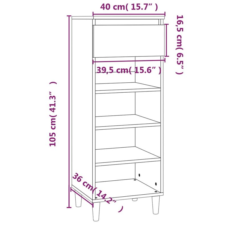 Casa si Gradina - Mobilier - Organizare si depozitare - Organizator incaltaminte - Pantofar, alb, 40x36x105 cm, lemn compozit - Infinity.ro