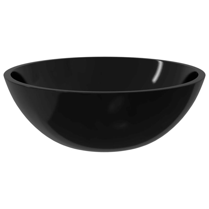 Casa si Gradina - Sanitare - Lavoar baie si accesorii - Lavoare si piedestale - Chiuveta din sticla, negru, 50x37x14 cm - Infinity.ro