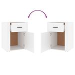 Casa si Gradina - Mobilier - Comode si corpuri - Noptiere - Noptiera, alb, 50x36x60 cm, lemn compozit - Infinity.ro