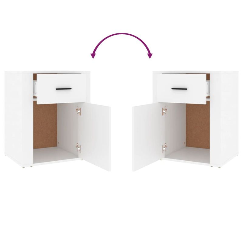 Casa si Gradina - Mobilier - Comode si corpuri - Noptiere - Noptiera, alb, 50x36x60 cm, lemn compozit - Infinity.ro