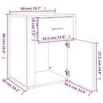 Casa si Gradina - Mobilier - Comode si corpuri - Noptiere - Noptiera, alb, 50x36x60 cm, lemn compozit - Infinity.ro