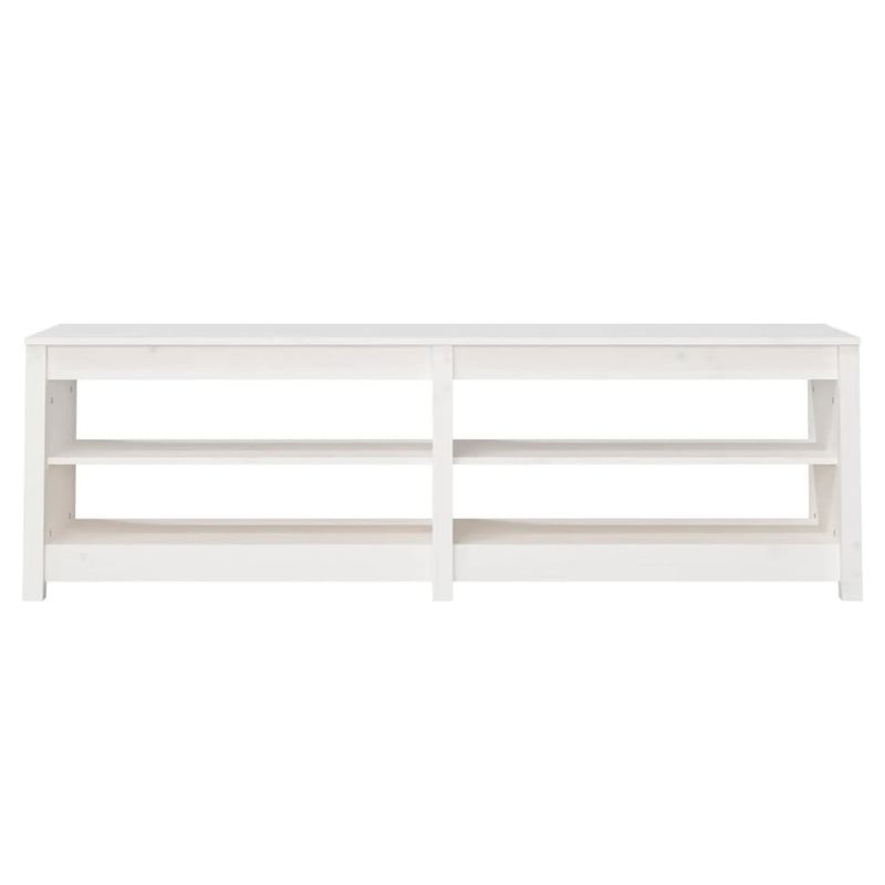 Casa si Gradina - Mobilier - Organizare si depozitare - Organizator incaltaminte - Banca pentru pantofi, alb, 160x36,5x50 cm lemn masiv pin - Infinity.ro