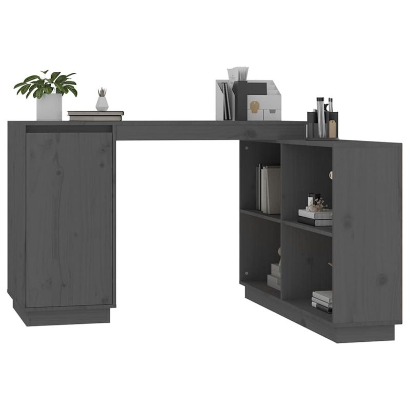 Casa si Gradina - Mobilier - Mese si birouri - Birouri - Birou, gri, 110x50x75 cm, lemn masiv de pin - Infinity.ro
