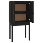 Casa si Gradina - Mobilier - Comode si corpuri - Corpuri bucatarie - Dulap inalt, negru, 60x40x120 cm, lemn masiv de pin - Infinity.ro
