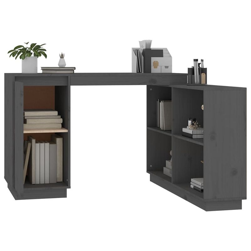 Casa si Gradina - Mobilier - Mese si birouri - Birouri - Birou, gri, 110x50x75 cm, lemn masiv de pin - Infinity.ro