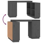 Casa si Gradina - Mobilier - Mese si birouri - Birouri - Birou, gri, 110x50x75 cm, lemn masiv de pin - Infinity.ro