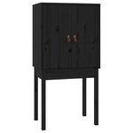 Casa si Gradina - Mobilier - Comode si corpuri - Corpuri bucatarie - Dulap inalt, negru, 60x40x120 cm, lemn masiv de pin - Infinity.ro