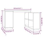 Casa si Gradina - Mobilier - Mese si birouri - Birouri - Birou, gri, 110x50x75 cm, lemn masiv de pin - Infinity.ro