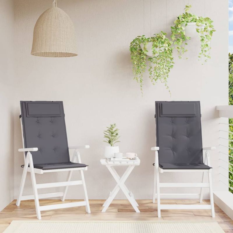 Casa si Gradina - Textile si covoare - Perne si pilote - Perne decorative - Perne scaun cu spatar inalt 2 buc, antracit, tesatura Oxford - Infinity.ro