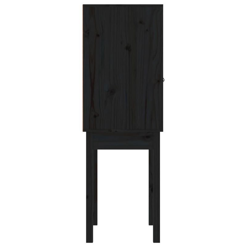 Casa si Gradina - Mobilier - Comode si corpuri - Corpuri bucatarie - Dulap inalt, negru, 60x40x120 cm, lemn masiv de pin - Infinity.ro