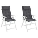 Casa si Gradina - Textile si covoare - Perne si pilote - Perne decorative - Perne scaun cu spatar inalt 2 buc, antracit, tesatura Oxford - Infinity.ro