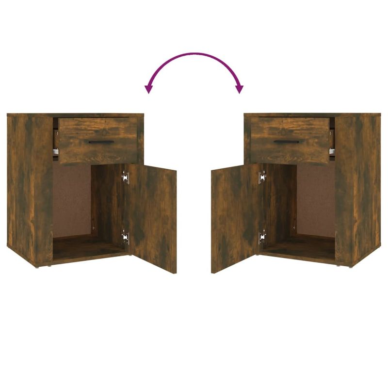 Casa si Gradina - Mobilier - Comode si corpuri - Noptiere - Noptiera, stejar fumuriu, 50x36x60 cm, lemn compozit - Infinity.ro